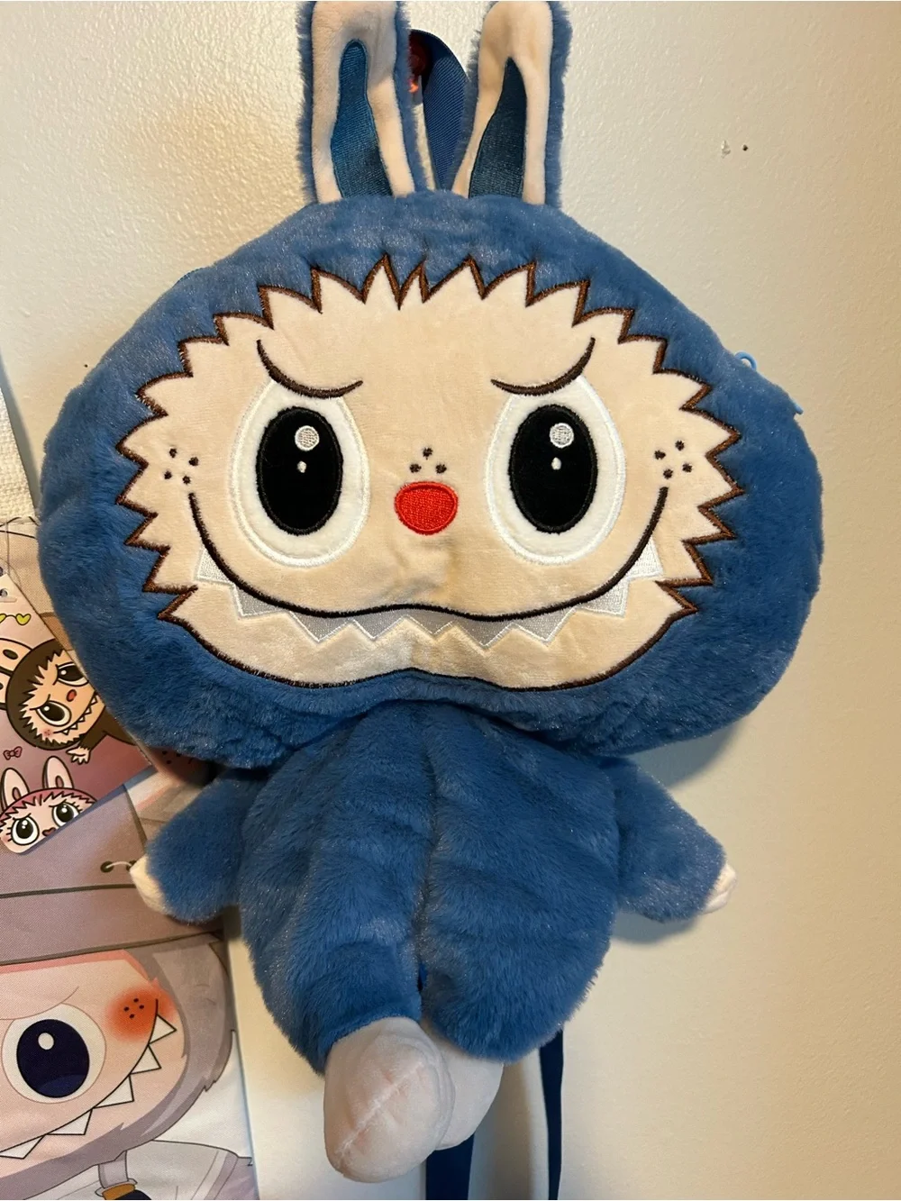 Labubu backpack and canvas bag